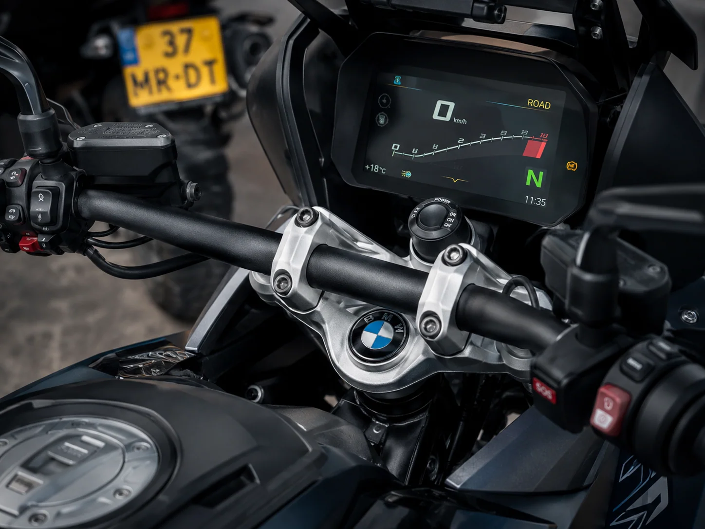 Cockpit en instrumenten van een motorfiets