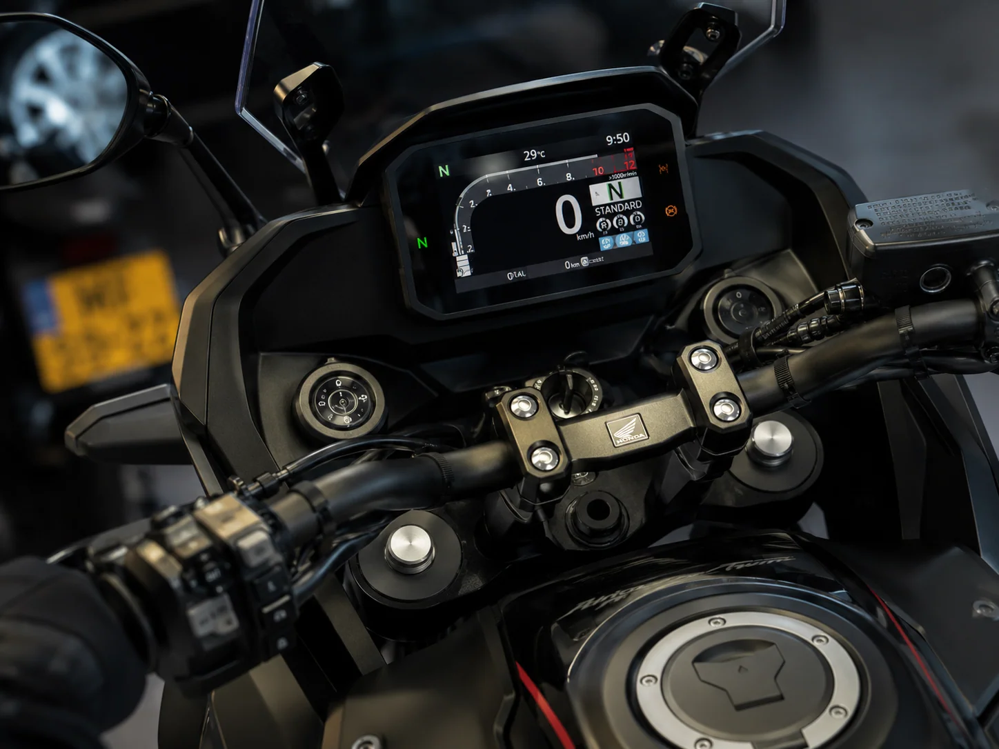 Onderhoudsdetail van een motorfiets